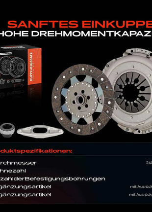 Kit Frizione Frankberg 1x per BMW Serie 1 E87, Serie 3 E46 E90, Serie 3 Cabrio E46 E93 E46 E92 E46 E91 E60 F11 E63 E64 E84 E83 21517564027