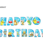 Forniture per decorazioni per feste di compleanno a tema Pokemon Cartoon Pokemon Go Stoviglie Tazze Piatti Palloncino Pikachu per bomboniere per baby shower