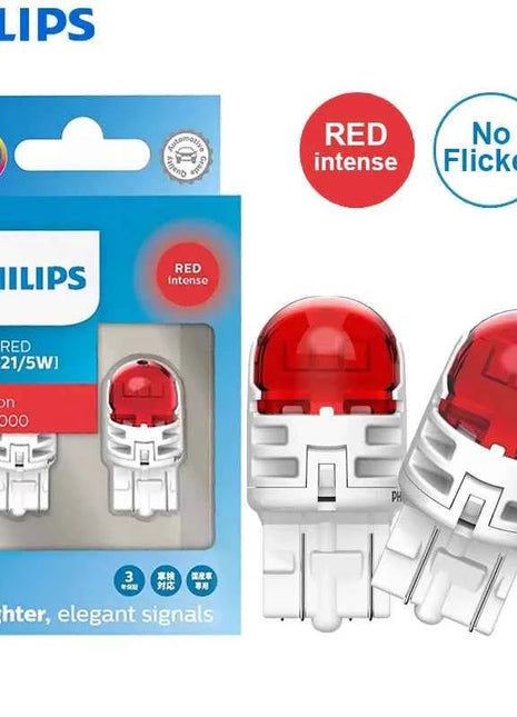 Philips Ultinon Pro6000 LED W21/5W 7443 T20 Two Contacts Red White Amber Car Turn Signal Stop Lamps No Flash Flicker Error Free