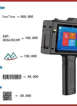 WILLITA S10 25.4mm Portable Handheld Inkjet Printer Print Gun Expire Date Serial Number Logo Coding Machine Business Printer