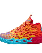 Puma MB.04 Scarpe da Basket Comode, Versatili, Antiscivolo e Resistenti a Mezza Altezza per Uomo in Rosso, Arancione e Blu 311308-01