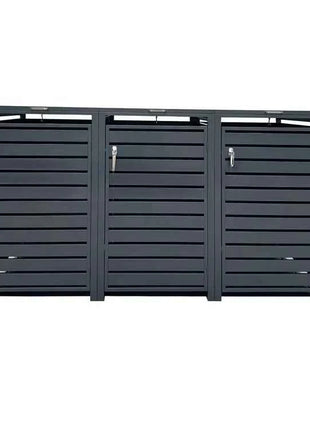 Wheelie Bin Hideaway Store Weatherproof Storage Box Metal Dust Bin Shelter Shed for Backyard Outdoor Patio Garden