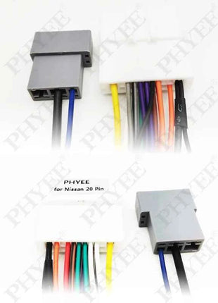 Cablaggio Radio a 20 Pin, cavo Antenna connettore a 3Pin, cavi fai da te per Car Multimedia, per Nissan Qashqai Versa Sentra X-trail