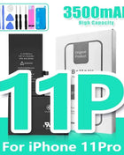 0 Cycle High Capacity Battery For iPhone 11 11Pro 12Pro 12 13 14 13Pro 14Pro Max Mini Phone Bateria + Free Tool Kit
