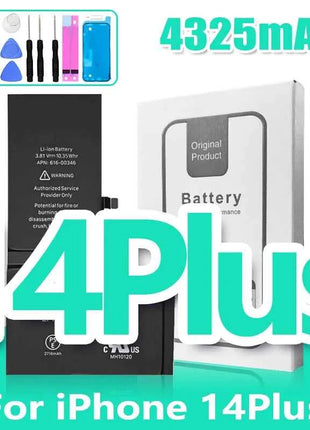 0 Cycle High Capacity Battery For iPhone 11 11Pro 12Pro 12 13 14 13Pro 14Pro Max Mini Phone Bateria + Free Tool Kit
