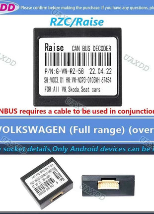 Per VOLKSWAGEN 2 Din Car Golf Tour 7 6 Touareg PASSAT Tiguan Lamando POLO SCIROCCO Lavida Touran Saqitar BORA decoder canbus box