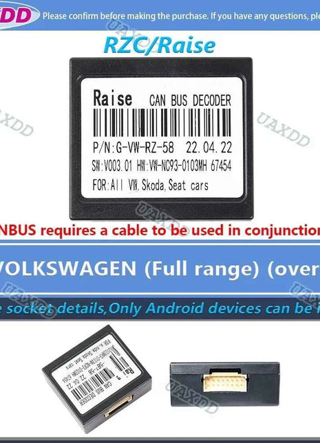Per VOLKSWAGEN 2 Din Car Golf Tour 7 6 Touareg PASSAT Tiguan Lamando POLO SCIROCCO Lavida Touran Saqitar BORA decoder canbus box
