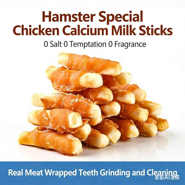 Hamster Teeth-Cleaning Stick, Calcium Supplement, Weight Gain, Freeze-Dried Chicken Stick, Golden Hamster Chinchilla Snack, Dutc
