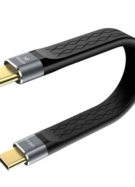 Cavo dati USB 4.0 da 40Gbps 8K 60Hz cavo corto da tipo C a USB C 240W funzione completa PD 3.1 48V/5A per Thunderbolt 4 iPhone 15 Pro