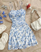 Abito Estivo da Donna 2026, Nuovo Vestito Giovanile con Stampa Floreale e Collo all'Americana, Elegante e alla Moda, Adatto per Tutte le Stagioni, Abito per Bambini