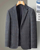 Blazer Uomo Slim Fit a Quadri - Stile British Cerimonia 2025