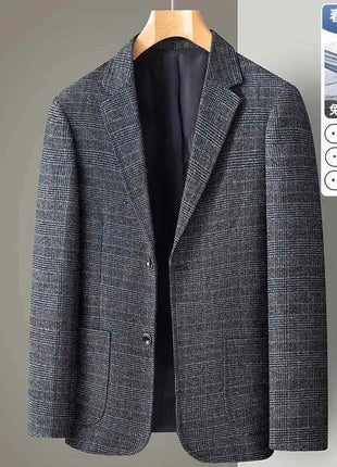 Blazer Uomo Slim Fit a Quadri - Stile British Cerimonia 2025