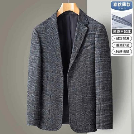 Blazer Uomo Slim Fit a Quadri - Stile British Cerimonia 2025