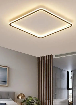 Lampada da Soffitto LED Ultrasottile AuroraRealm, Illuminazione Moderna per Soggiorno con Telecomando, Lampadario per Camera da Letto e Balcone