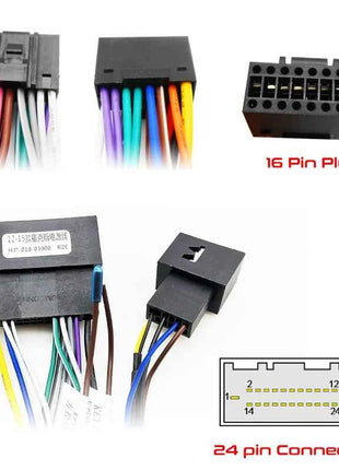 Adattatore per cablaggio Android per auto Decodificatore CAN Bus Spina da 16 pin a 24 pin Cavo connettore unità principale ACM per Ford Focus MK3 Fiesta Mondeo