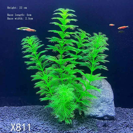 Artificial Aquarium Decor Plants Water Weeds Ornament Aquatic Fish Tank Simulation Grass Flower Decoration Accessories