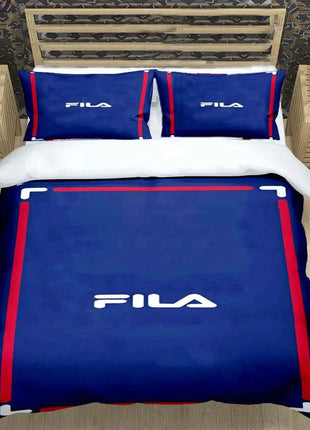 Hot Logo Print Bedding Sets Bed Supplies Set  Comforter Set  Teens Girls Cartoon Twin Single Kid  F-Fila Luxury Gift