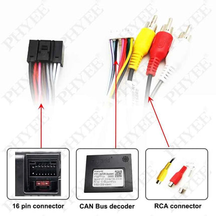 Decodificatore CAN Bus cablaggio 32 pin 12 pin, ritenzione SWC RCA P&P 16 pin Android, per Fiat Strada Toro Mobi Ducato Egea Tipo (2020+)