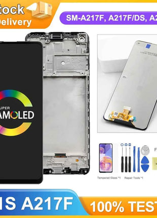 Schermo da 6,5 "A21S con cornice per pantalla Samsung Galaxy A21S A217F Display LCD Touch Screen Digitizer Sostituzione