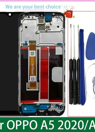 Original For Oppo A5 2020 LCD Display With Frame Screen Touch Panel Digitizer Replacement Parts CPH1931 CPH1959 CPH1933 CPH1935