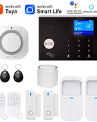 WIFI GSM Home Alarm System Security Alarm Host Anti-theft with Door Gap PIR Motion Sensor Tuya Smart App Control Works with Alexa