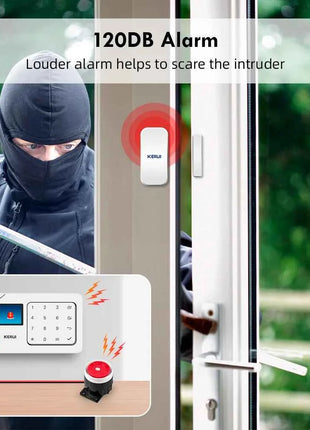 KERUI W181 Allarmi antifurto wireless WiFi GSM Sistema di allarme domestico 433MHZ Tuya Smart Life App per la protezione della sicurezza domestica Alexa