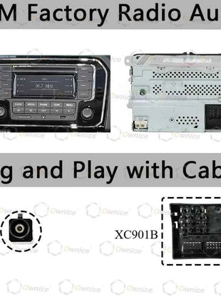 Cornice Radio Android Ownice 9 Pollici Quadlock per Auto, per Jetta 2013-2017, Pannello Stereo 2 DIN con Cablaggio 16PIN e Box Canbus