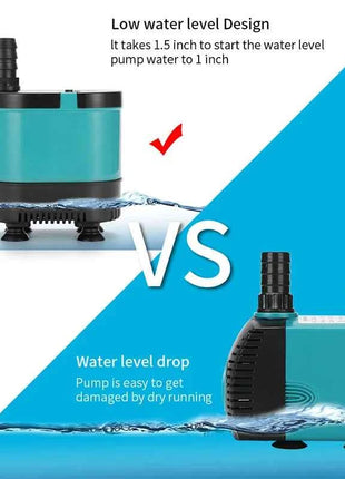20/35/50/60W Bottom Suction Submersible Pump Fish Tank Water Circulation Pump Small Silent Filter Suction Manure Change Pump