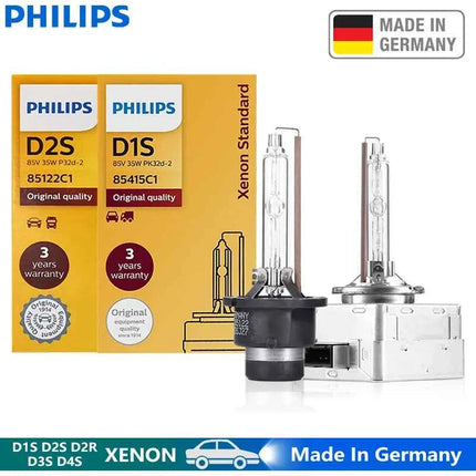 Philips Xenon D1S D2S D2R D3S D4S HID Standard Car Headlight 35W 4200K White Genuine Bulb Upgrade High Low Beam Made In Germany