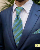 Set Cravatta e Fazzoletto Uomo Colorato 160cm - Accessori Matrimonio