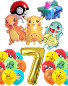 Forniture per decorazioni per feste di compleanno a tema Pokemon Cartoon Pokemon Go Stoviglie Tazze Piatti Palloncino Pikachu per bomboniere per baby shower