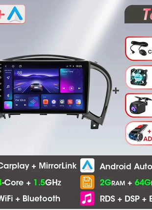 Srnubi Car Radio for Nissan Juke YF15 2010 - 2014 Carplay 4G Multimedia Video Player Navigation GPS WIFI Android Auto Autoradio