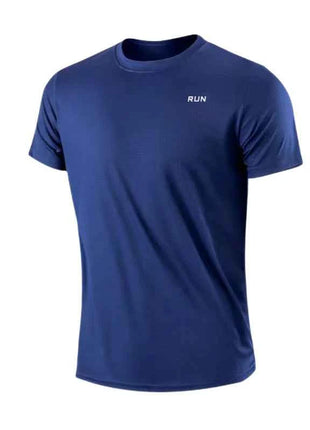 Men's Quick Dry Short Sleeve Gym Running Moisture Wicking Round Neck T-Shirt Training Exercise Gym Sport Shirt Tops Lightweight