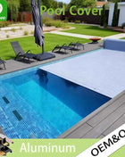 Copertura Automatica per Piscina Completamente Chiusa, Impermeabile, Retrattile, Isolata, con Lamelle, Protezione per Piscina Esterna