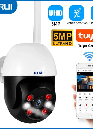 KERUI Sistema di Allarme Domestico Supporto Alexa, W184 Tuya Allarme di Sicurezza Domestica Intelligente 4G/WiFi Protezione Antifurto Senza Fili Sensore di Movimento PIR