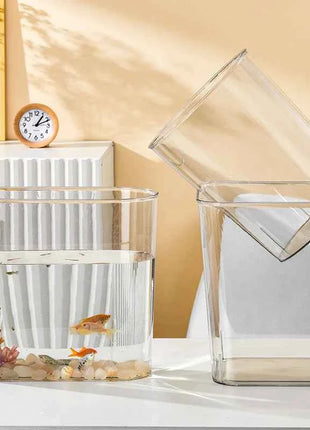 PET Aquarium Box Plastics Ultra-white Organic Glass Explosion-proof Fish Tank Tabletop Small Ecological Water Tank