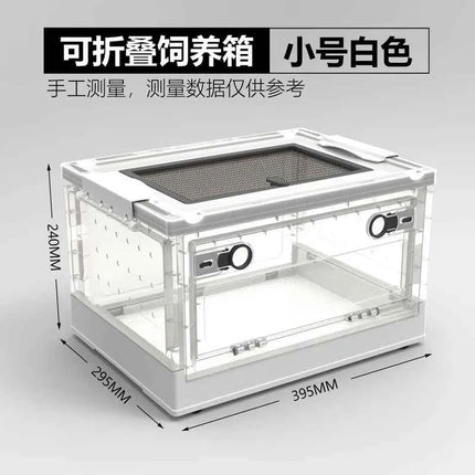 Plastic Reptile Feeding Box Reptiles Breeding Enclosure Cages Reptile Portable Transport Container for Lizard Bearded Dragon