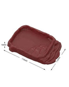 〔CC55〕Reptiles Water Dish With Anti-Slip Imitation Rock Ladders Food Water Bowl For Turtle Lizards Gecko Small Pet Supplies