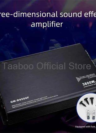 4 Channel Car Amplifier 90W x4 High Power Stero AMP Aluminum Chassis Amplifiers 360° Surround Sound System For Car Speaker Unit