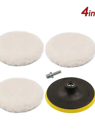 Tampone per lucidatura universale per auto da 3/4 pollici per M10/M14 Lucidatrice per ceretta per macchina in lana morbida Dischi per lucidatura per carrozzeria auto Accessori per la pulizia