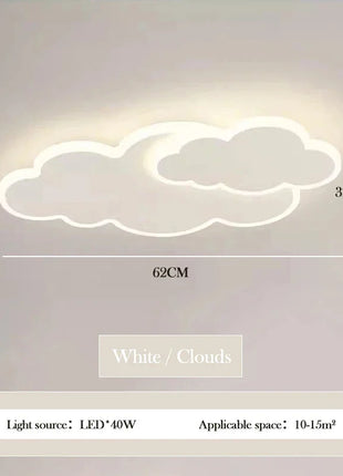 AuroraRealm Lampada da soffitto a LED per camera da letto per bambini Creativo Cloud bianco Ragazzo Ragazza Apparecchio da studio Lustro Decorazioni per la casa Luci del soggiorno