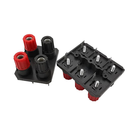 1 pz 2/4/6 posizioni 4mm presa a banana jack audio esterno amplificatore altoparlante morsettiera a vite connettore dritto/piegato pin