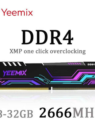 Yeemix DDR4 8GB 32GB 16GB 2666MHz 3200MHz 3600MHz Desktop Memory Dimm Heat dissipation XMP overclocking High Compatible RAM