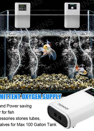 Aquarium Fish Tank Oxygen Pump Charging Dual-Purpose Air Pump Usb Lithium Battery Household Portable Fishing Mute 6000mA Outdoor