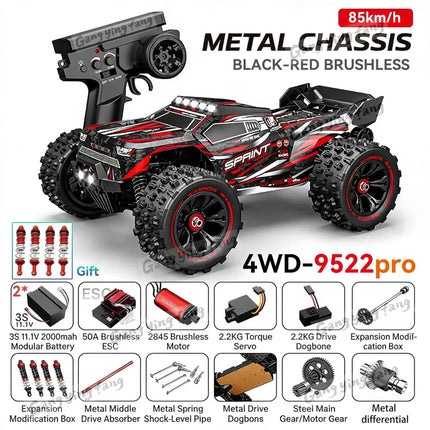 RC Car Brushless 4WD 9522PRO 85KM/H High Speed  Off-Road Drift Remote Control Car 1:16 Professional Racing Cars 9522 50KM/H