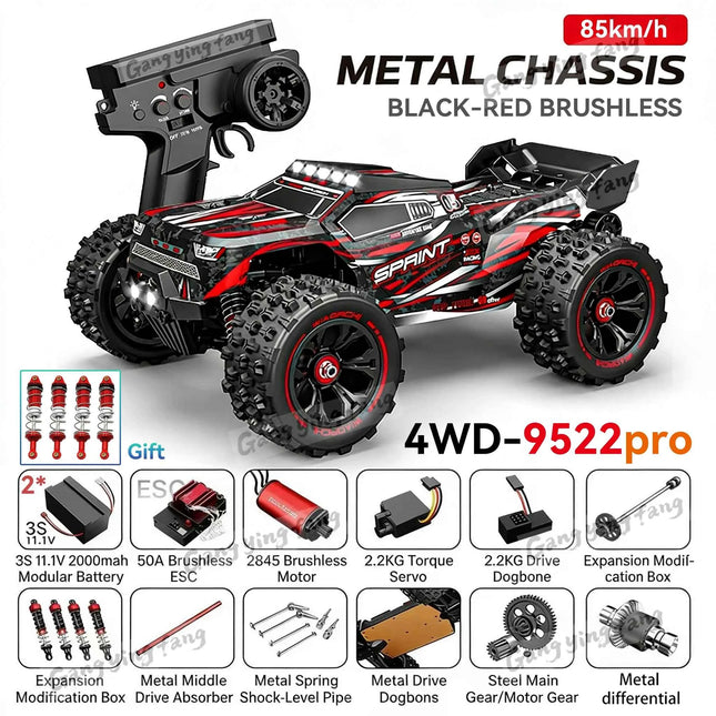 RC Car Brushless 4WD 9522PRO 85KM/H High Speed  Off-Road Drift Remote Control Car 1:16 Professional Racing Cars 9522 50KM/H
