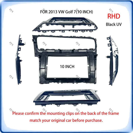 Cornice per autoradio per VW Golf 7 MK7 2013, pannello stereo da 10 pollici, cablaggio e decoder Canbus