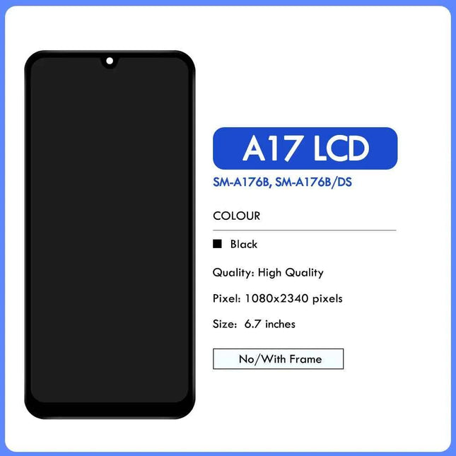 6.7 "incell Per Samsung Galaxy A17 5G A176 SM-A176B Con Cornice Display LCD Touch Screen Digitizer Assembly sostituzione