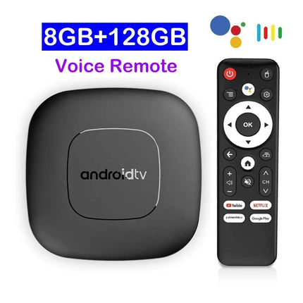 Smart TV Box 8GB 128GB Android 14 ATV Allwinner H313 Google Assistant 8K Video 4k HDR10 Media Player T1 Very Fast Set Top Box
