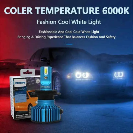 Philips LED H1 H4 H7 H11 HB3 HB4 HIR2 Ultinon Pro3011 Car LED Head Light 9005 9006 9012 Auto 6000K Bright White Original Lamp 2x